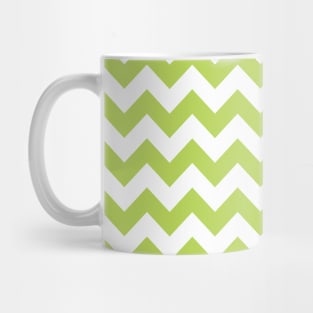 Green Zigzag, Green Chevron, Geometric Pattern Mug